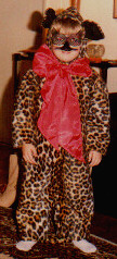 Me in leopard costume, 4 yrs old